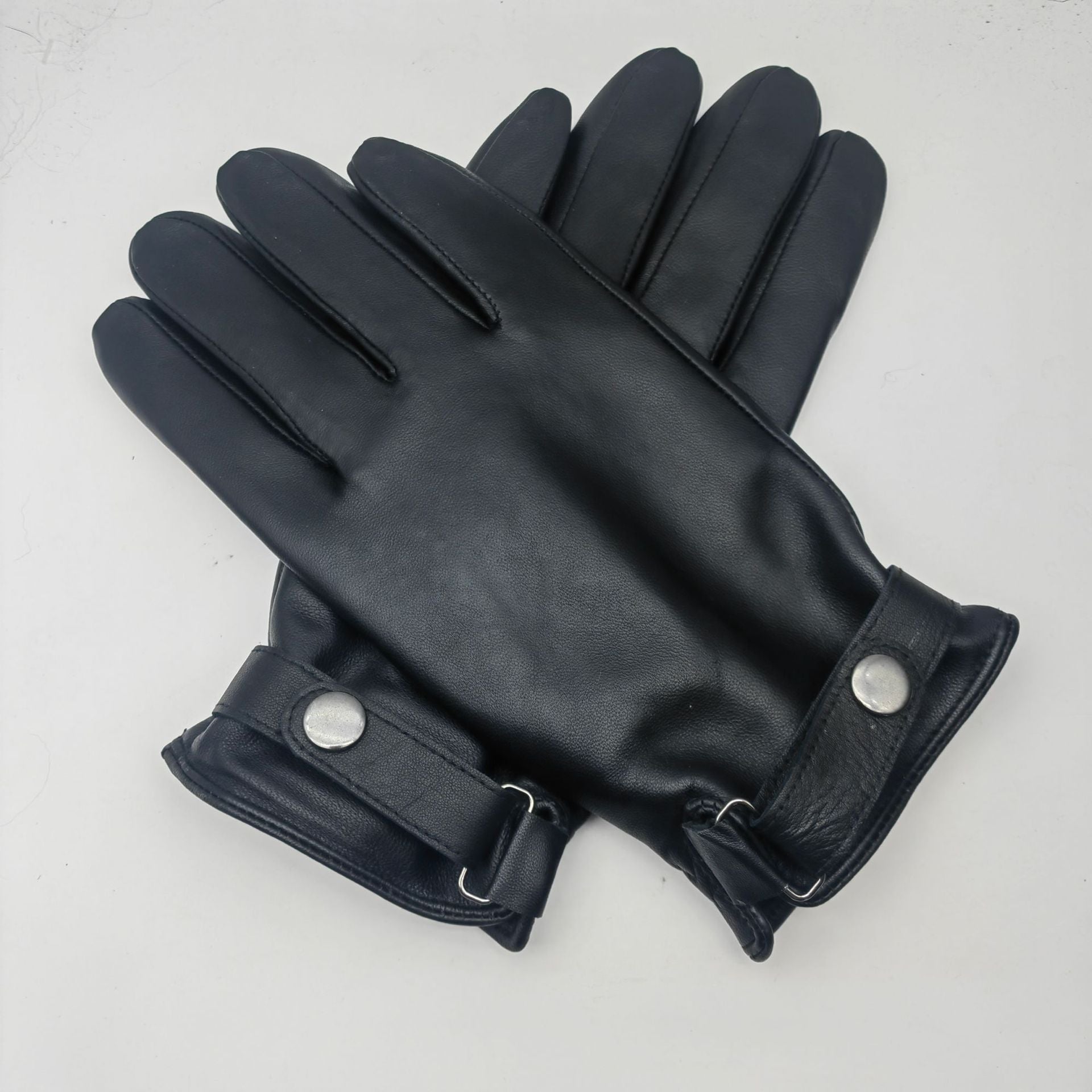Gants en cuir imperméables élégants simples pour hommes pour le cyclisme extérieur