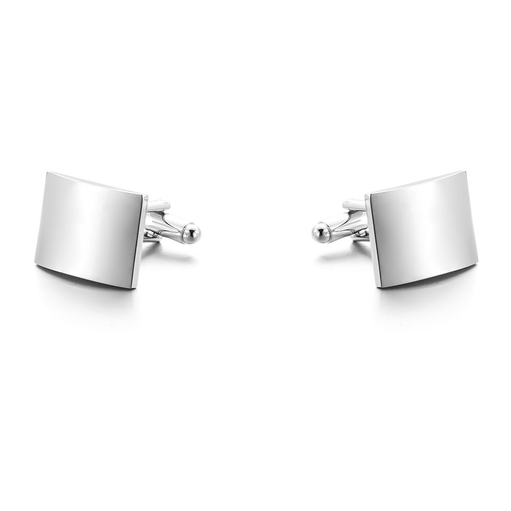 Plain Glossy Cufflinks French Western-style Vêtements