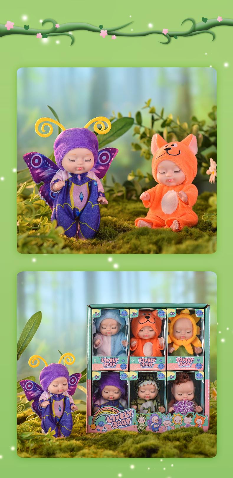6 Nouvellement amélioré Dormant Poupées Poupées Jouet de filles Boîte Cadeau Set Adorable Princesse Figurines