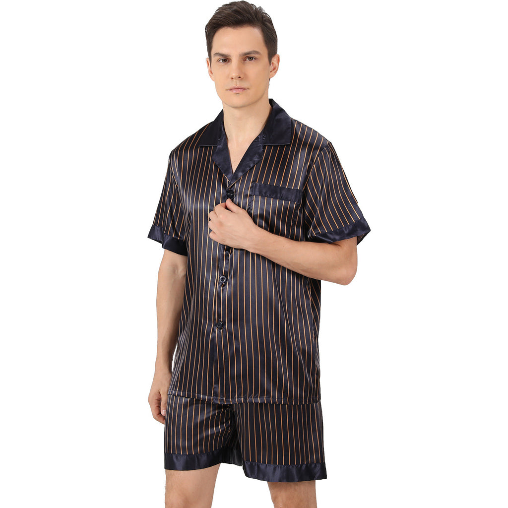 Pyjamas à manches courtes imprimé d'été pour hommes