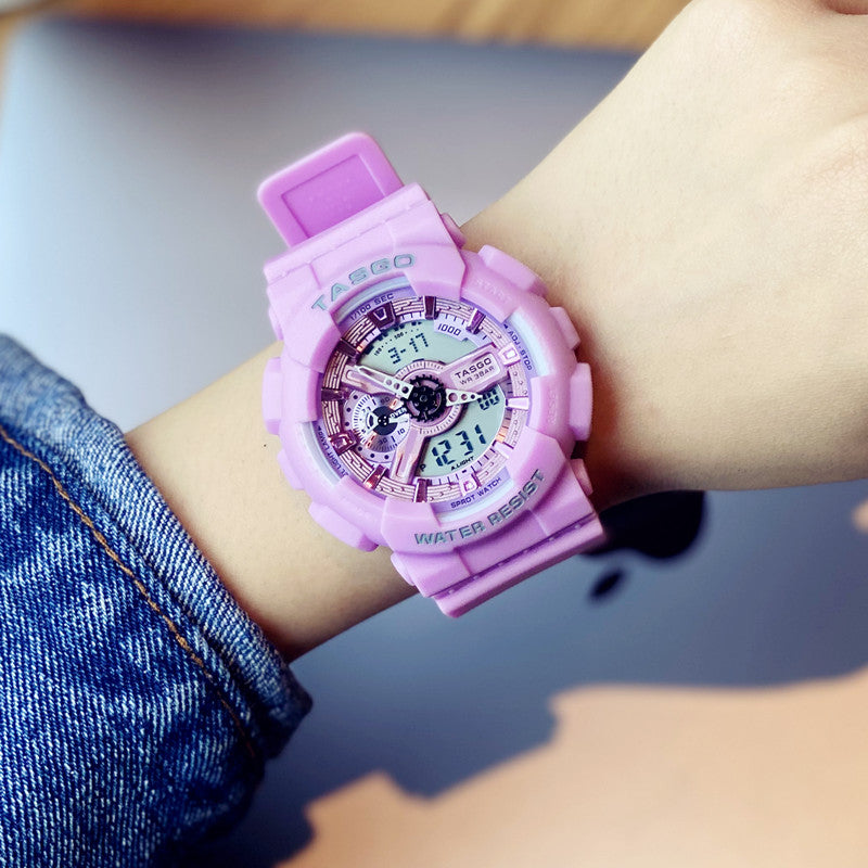 Montre électronique à l'épreuve de l'eau de sport pour enfants tendance