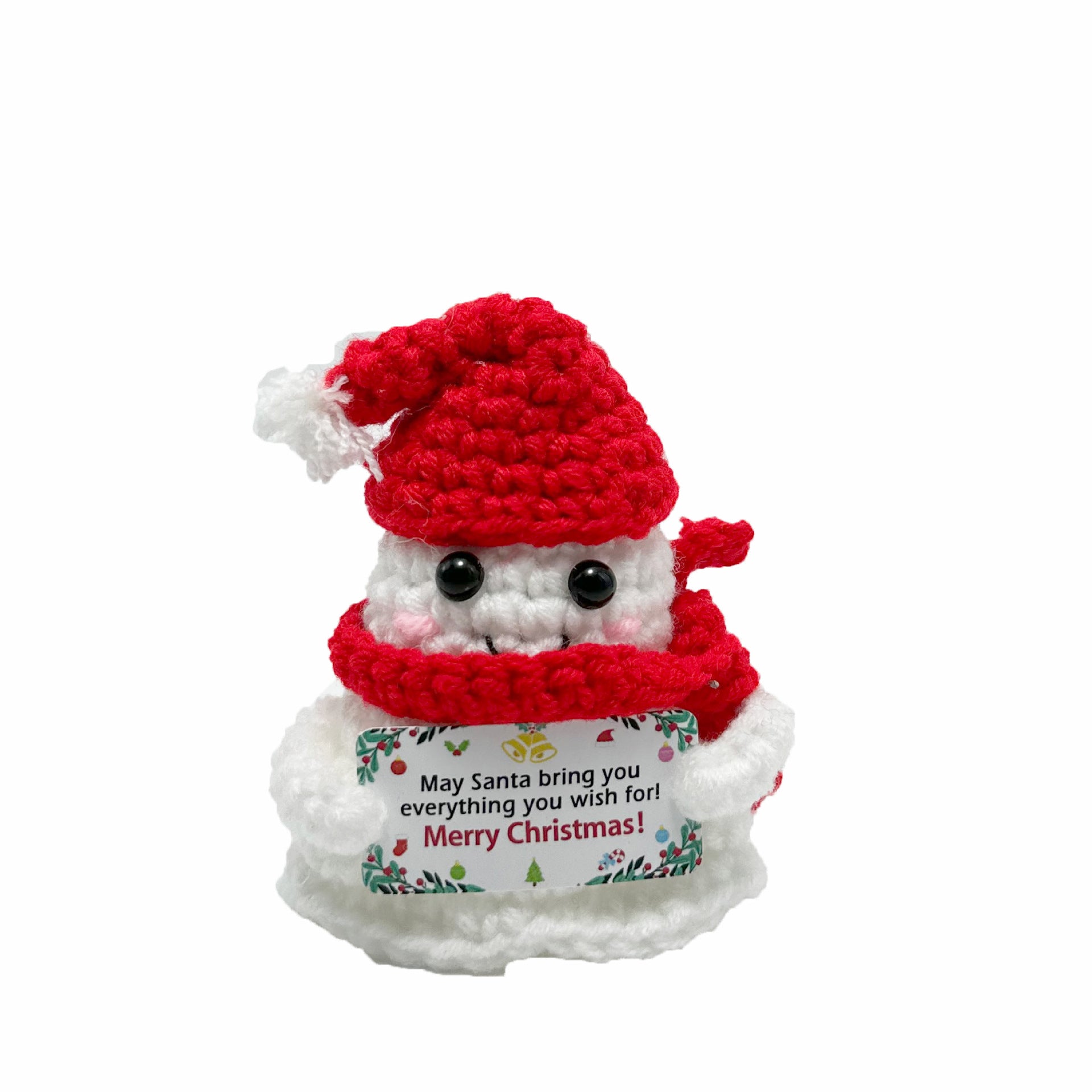 Fils tricotés Snowman et ornements du Père Noël