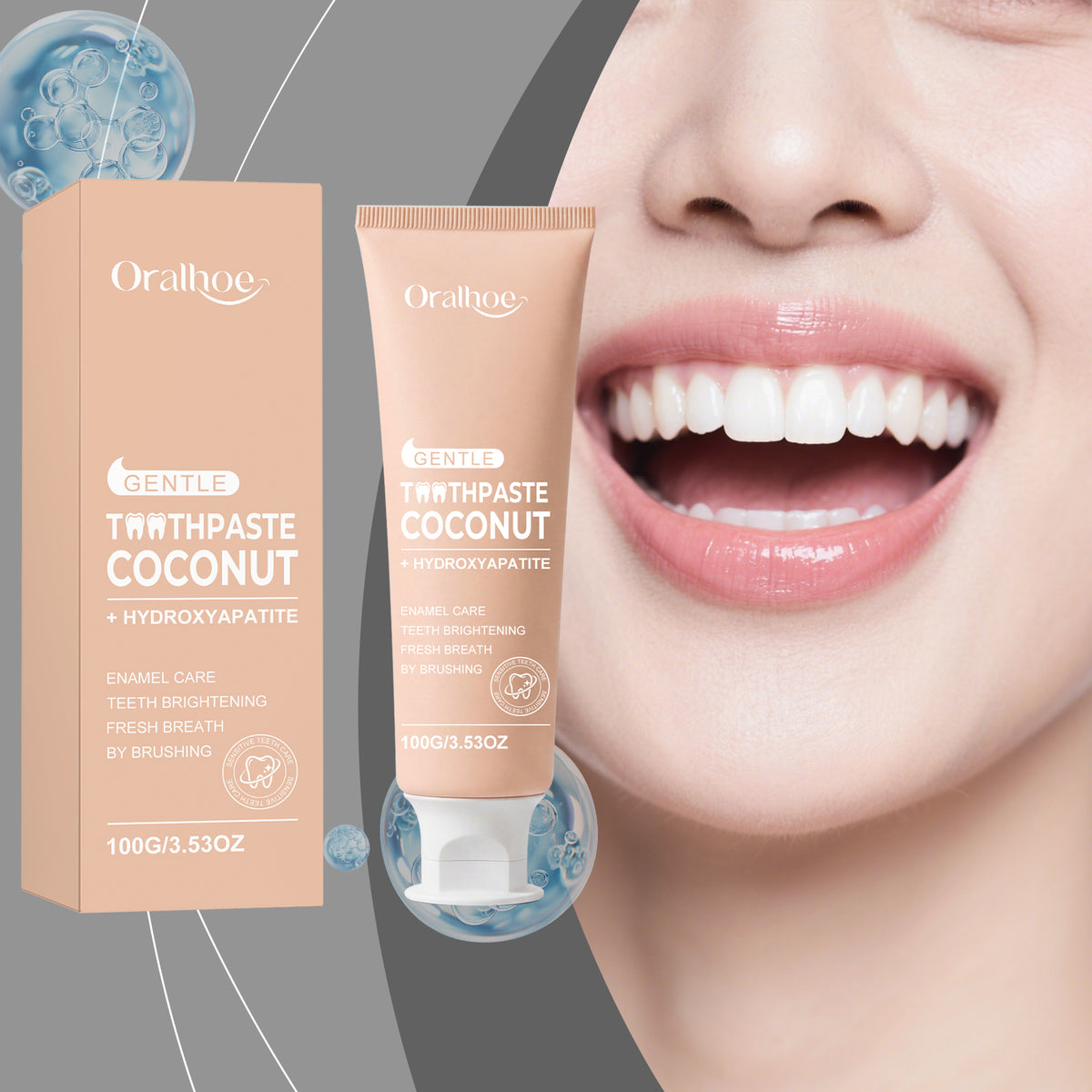 Coconut whitening toothpaste