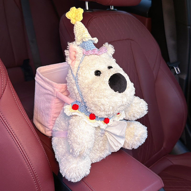 Barrel Armrest Box Car Interior Trash Can