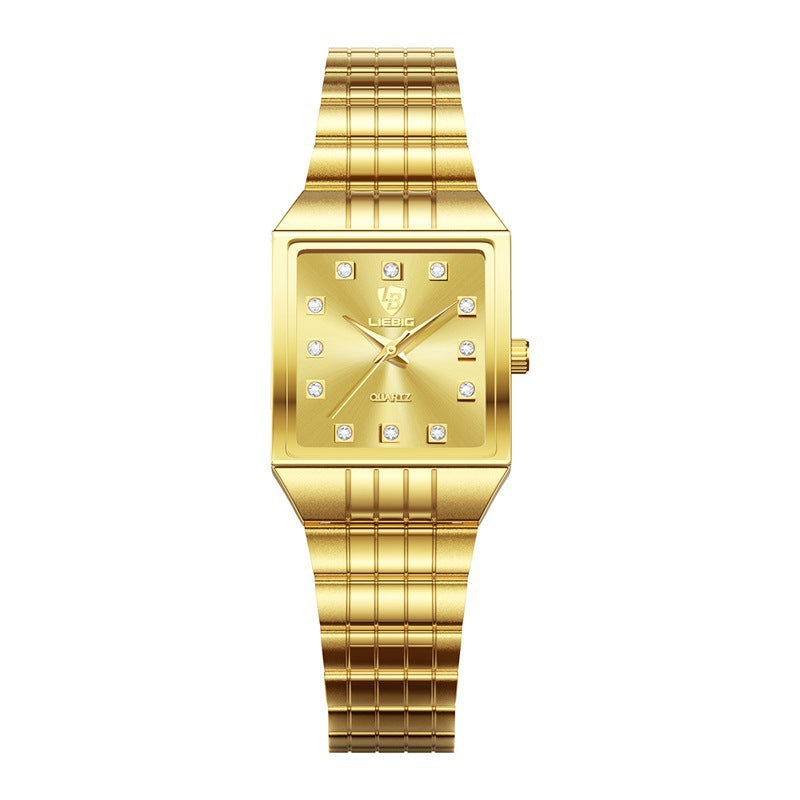 Montre Quartz classique pour hommes en or de luxe