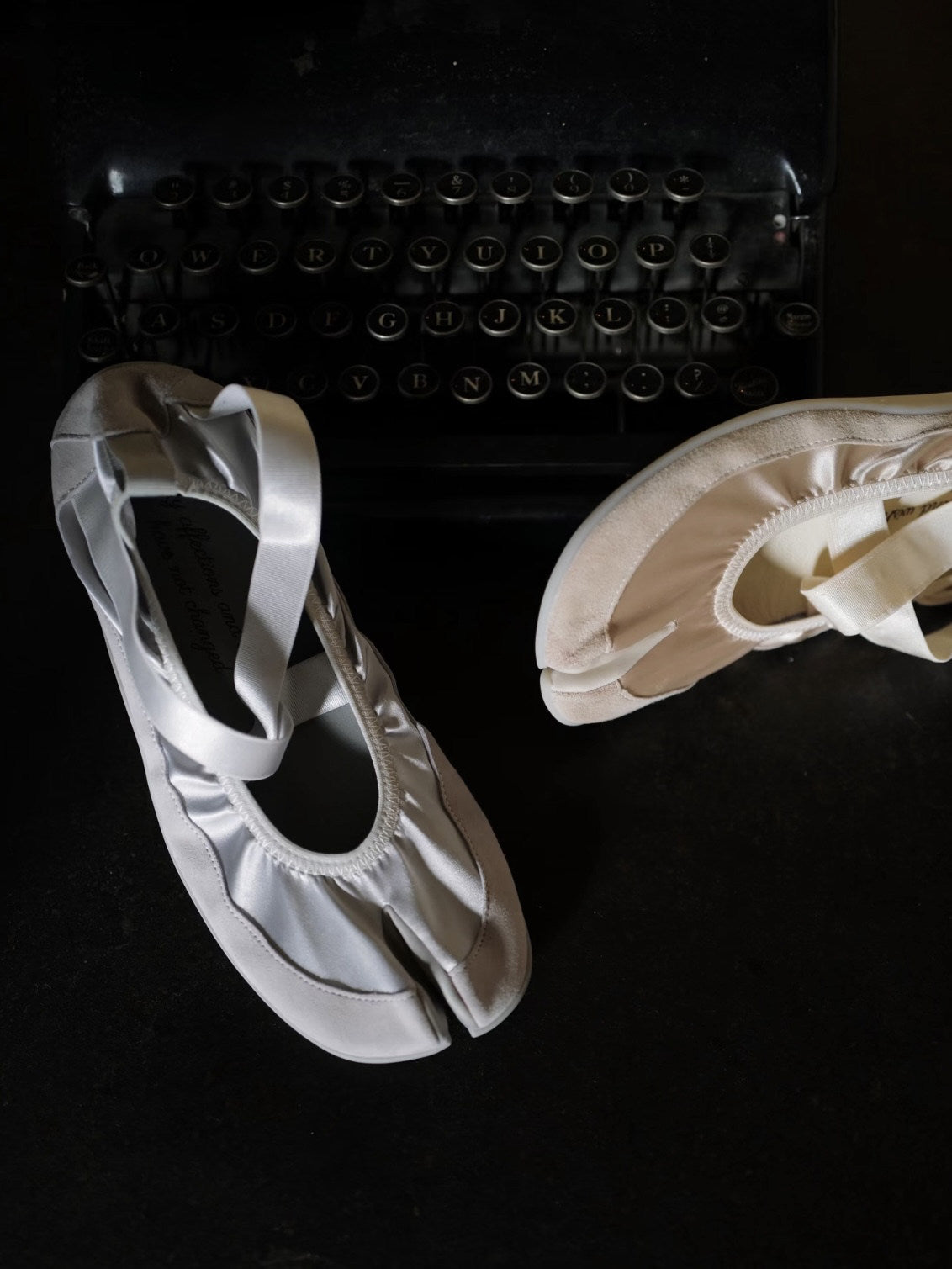 Satin Colorblock Open-toe Stretch Cross-Strap Flat Ballet Flats Pour Femmes