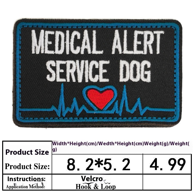 Accessoires de chien de chien Brodé Velcro Vêtements de chien Sticker décoratif Broderie informatique