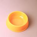 Single pet post-yellow egg-shaped bowl-plastic-1 piece