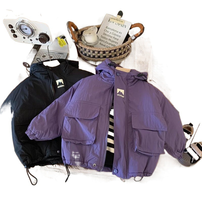 Garçons Mode Personnalité Hoodie Coat rembourré