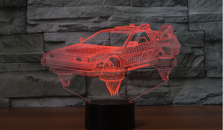 Petite lumière de nuit enfants chambre décoration enfants salle d'étude lumières 3d Sci-fi voiture