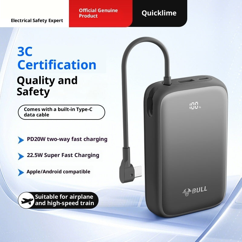 Power Bank 20000 MA Super grande capacité charge rapide avec câble