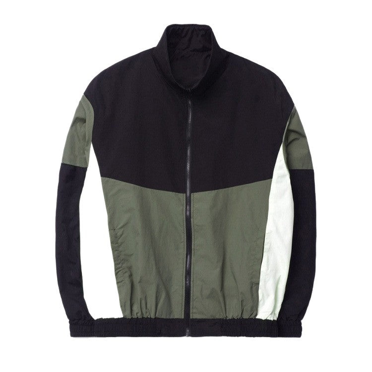 Veste anti-vent sport avec un collier stand-up pour hommes