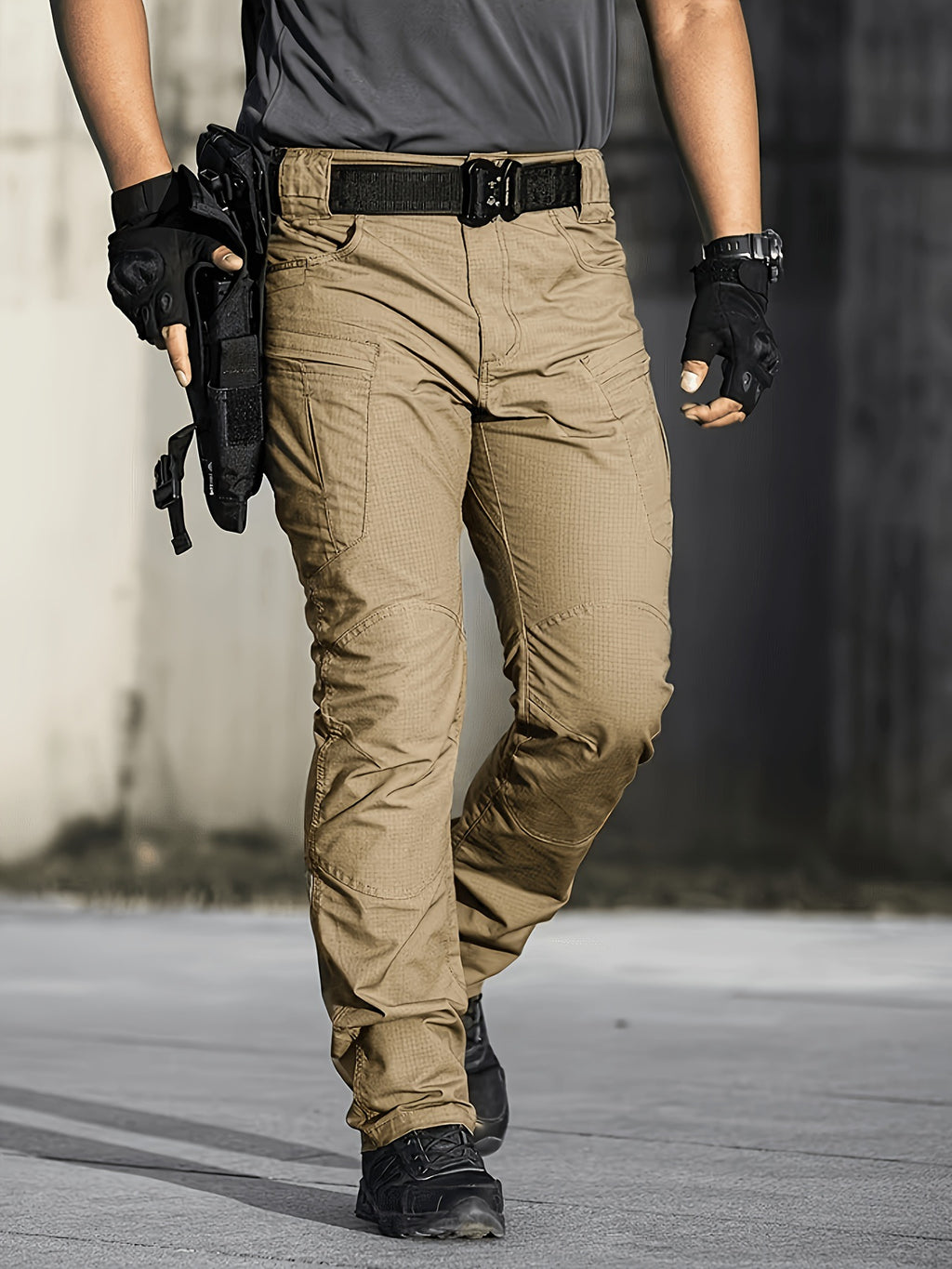 Homme d'été style américain Personnalisé Hip-hop de couleur unie Pantalons utilitaires