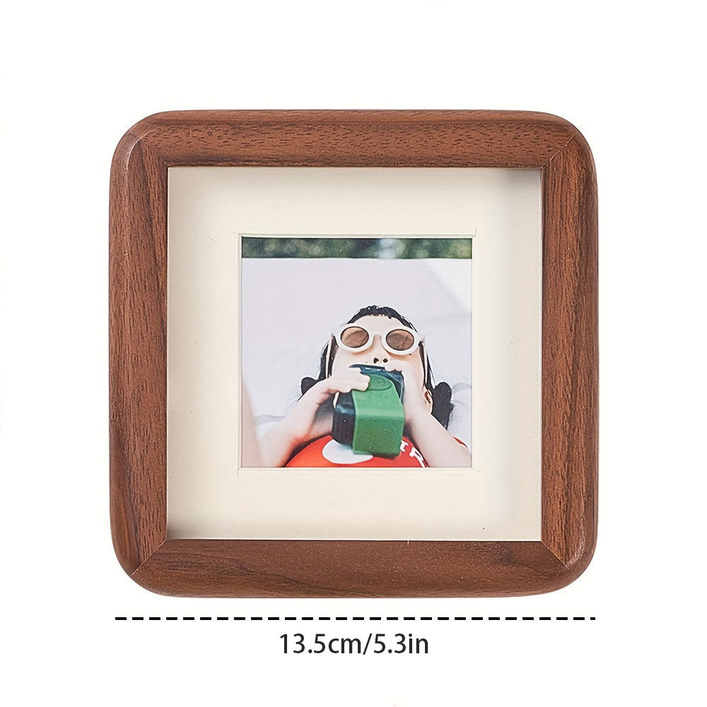 Cadre photo en bois massif avec coins arrondis 4 pouces-1 pièce-Boxed