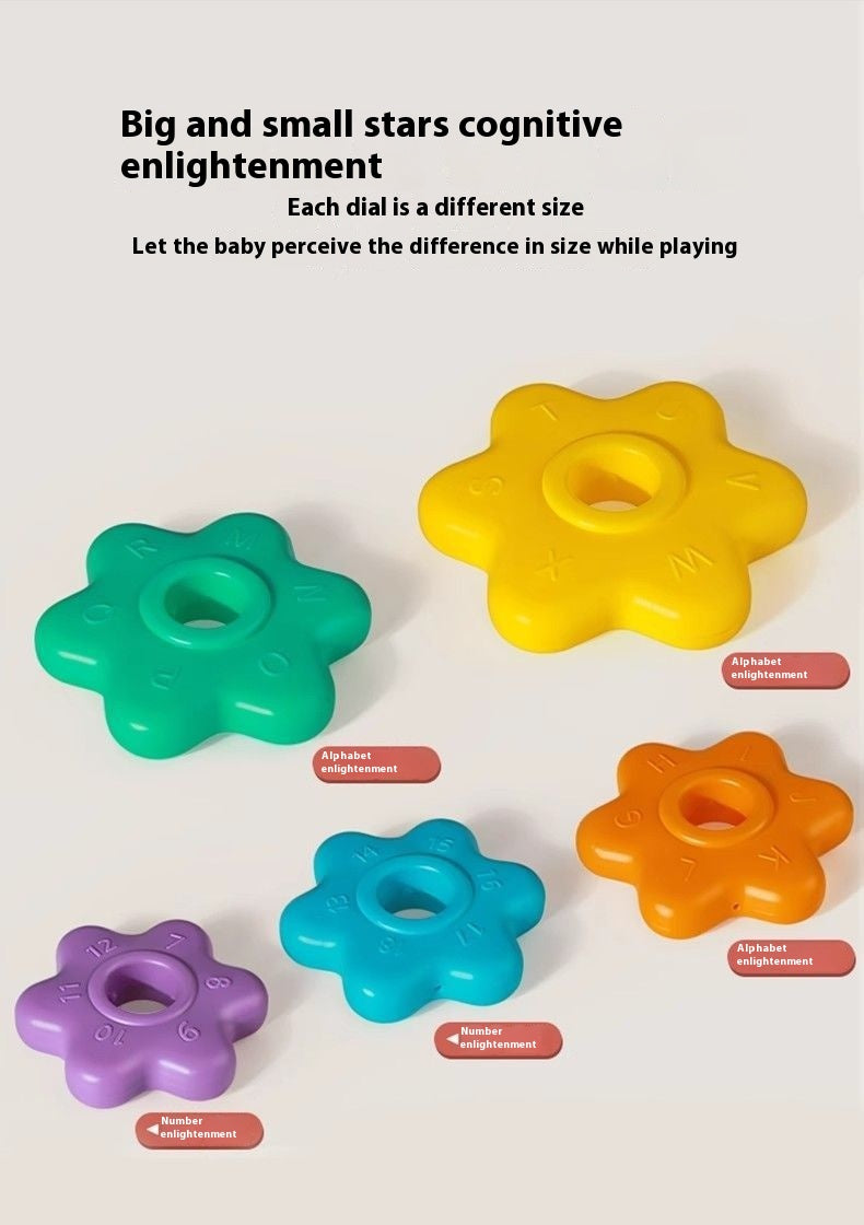 Jouet de table rotative arc-en-ciel Jenga