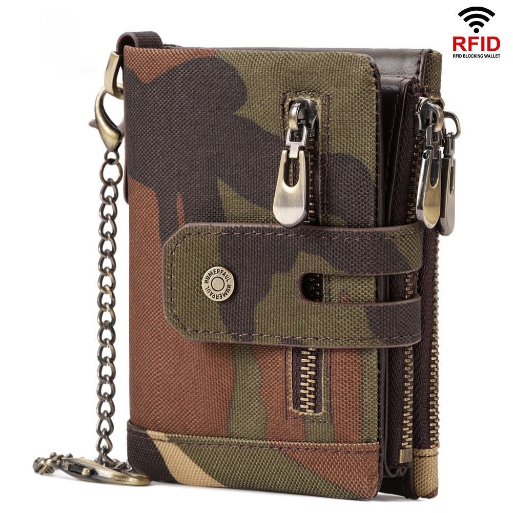 La mode masculine Personnalité Trifold Portefeuille multicolore