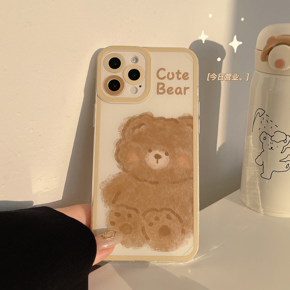 Cas de téléphone en silicone imprimé de dessin animé créatif