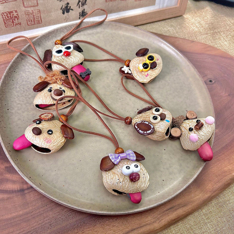 Cute Puppy collant sa langue pendant pendentif Healing-style Semence