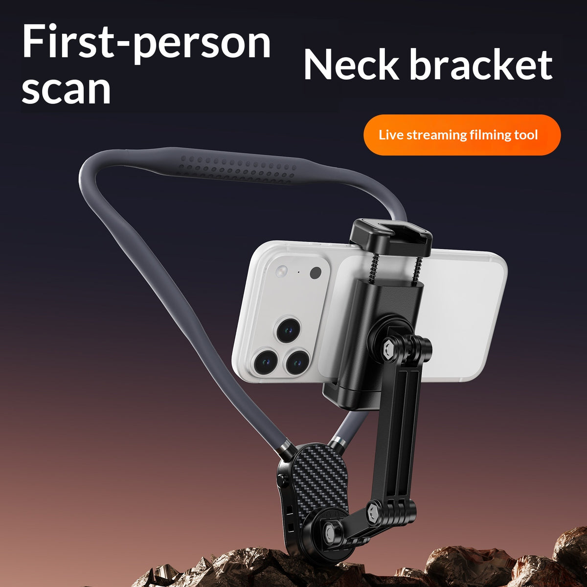 Support de téléphone simple et portable pour monture de collier magnétique