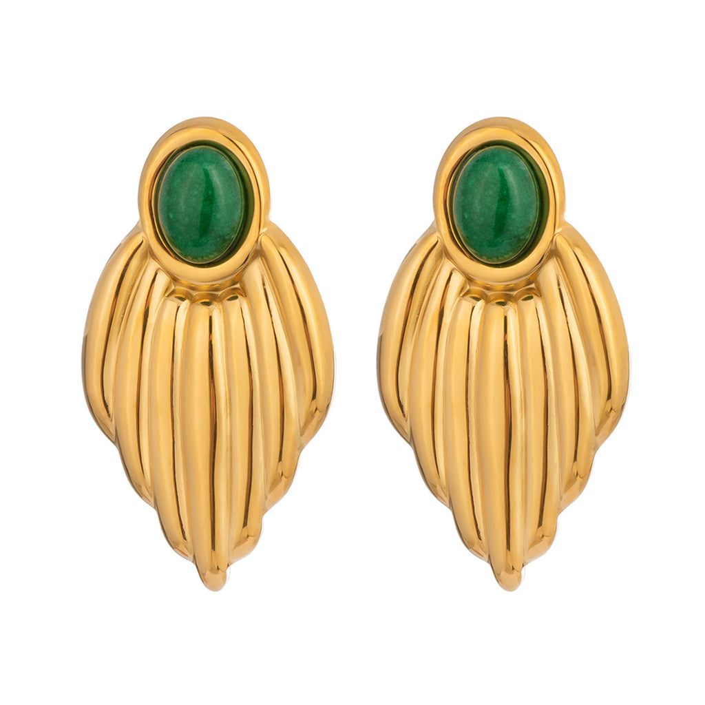Boucles d'oreilles en pierre bleue personnalisées