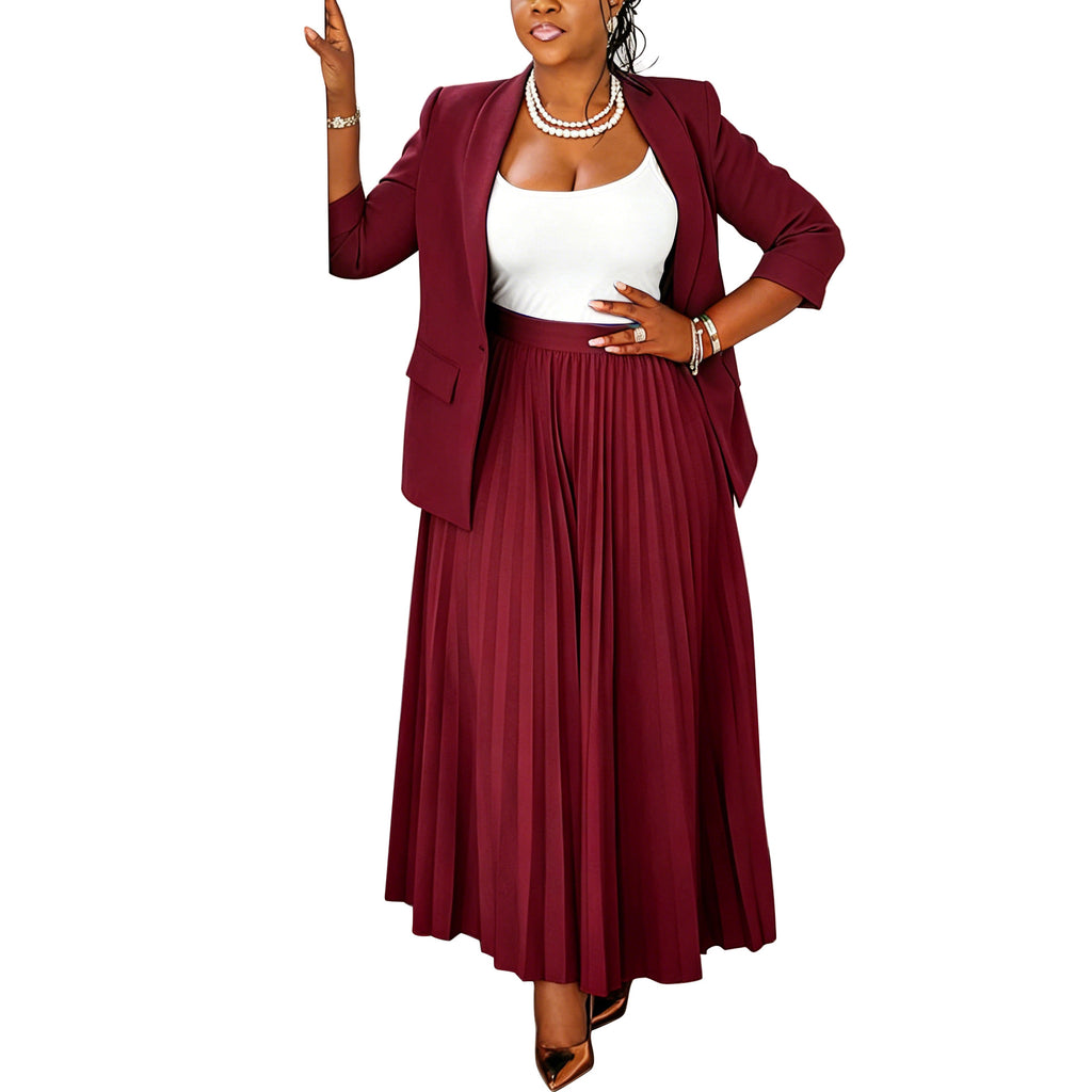 N8066 Amazon Commerce extérieur Mode Femmes Casual Business Porter la jupe plissée pour femmes
