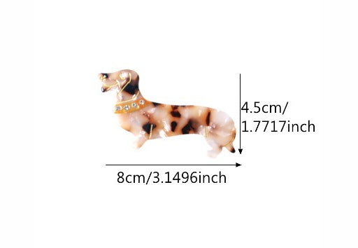 Tablettes d'acétate de cellulose de style coréen Saucisse Barrettes en forme de chien