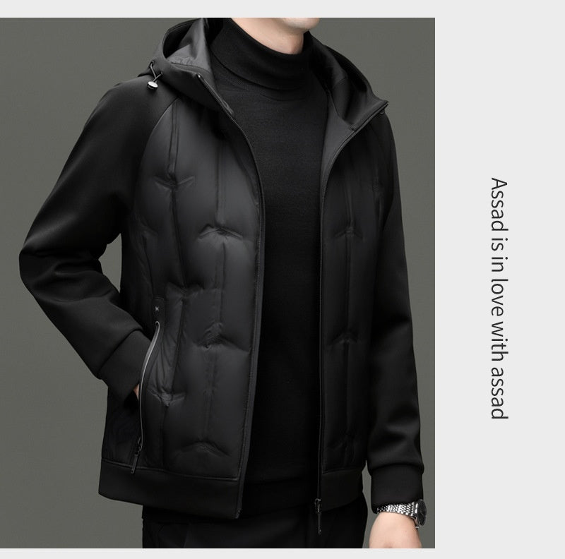 Veste de duvet de canard blanc léger pour hommes