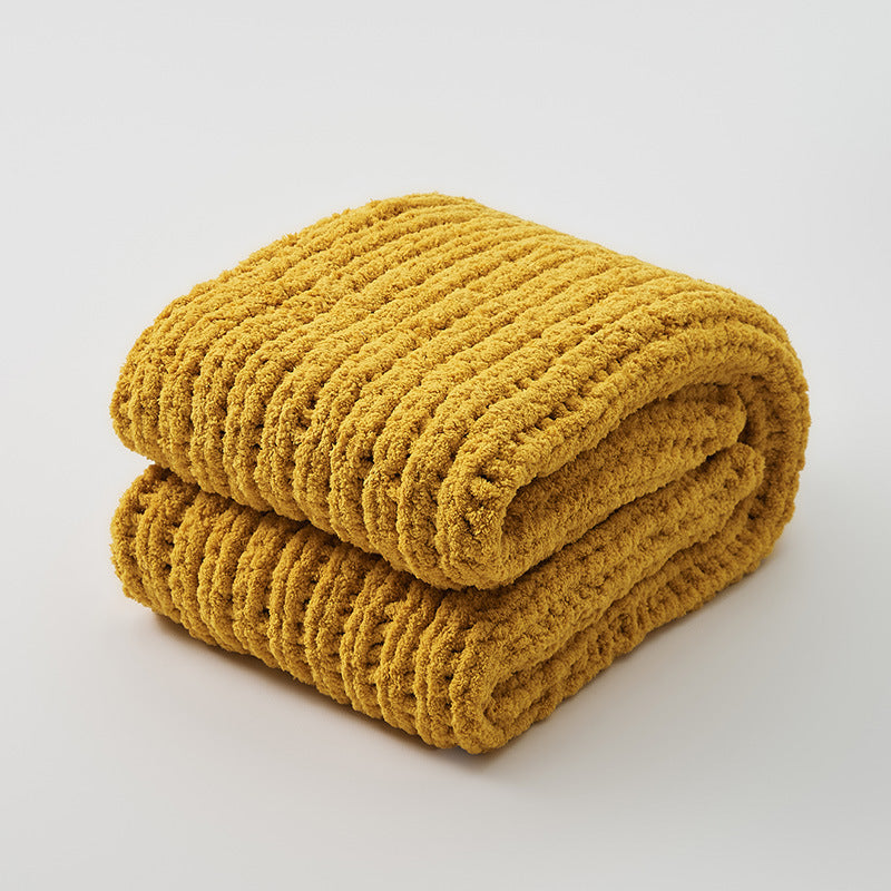 Cozy Blanket Maison Coiffé Couleur Solide Couverture