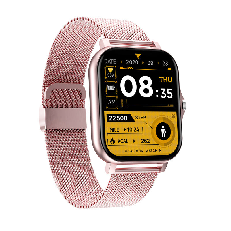 Y13 Smart Watch Pedomètre Surveillance de la fréquence cardiaque Appel compatible Bluetooth