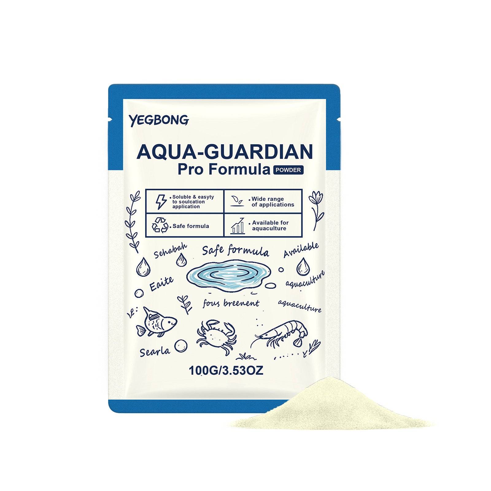 Eggbong eau Clarifier la poudre élimine légèrement les impuretés et améliore la clarté du poisson