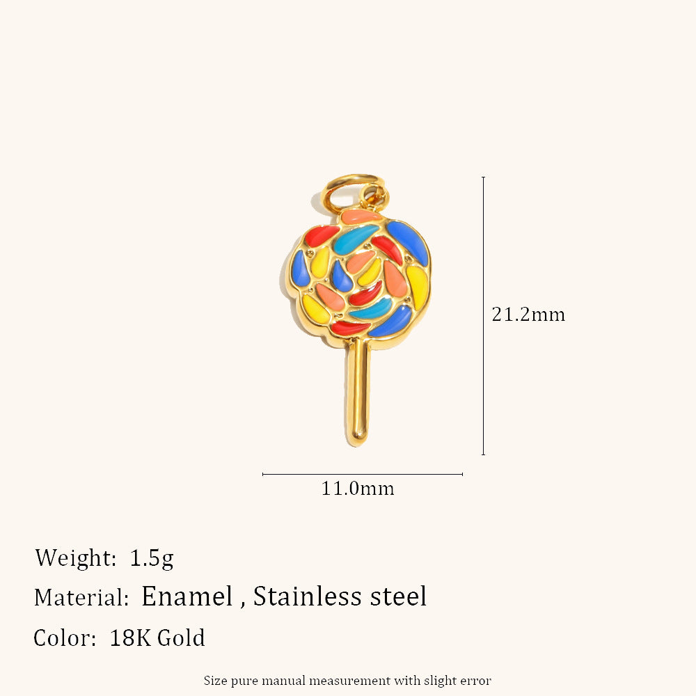 Croissant Donut Ice Cream Pendentif acier inoxydable