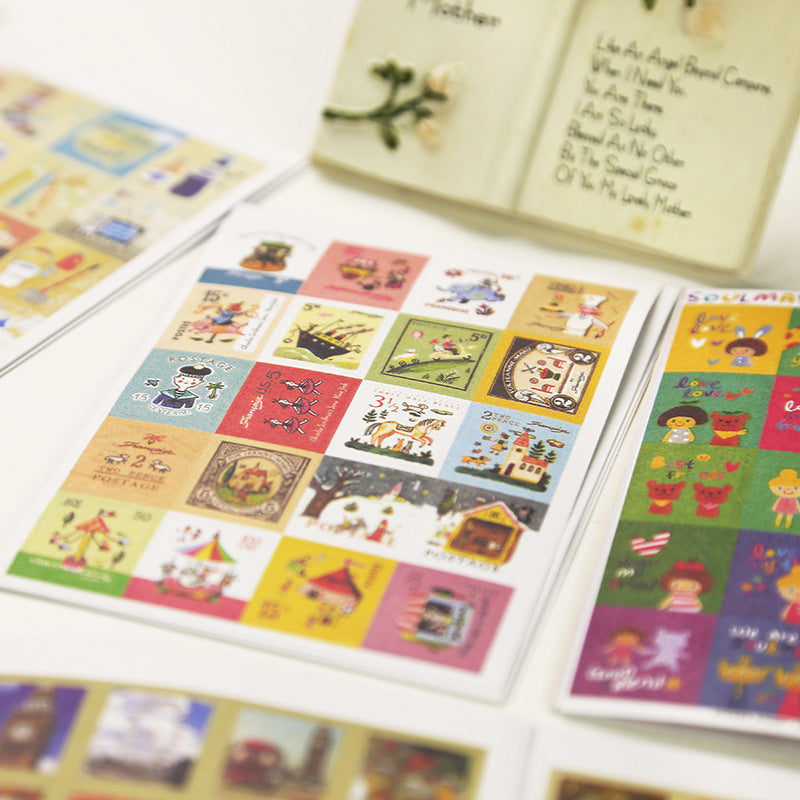 Stickers Stamp Paris Hand-painted Paris