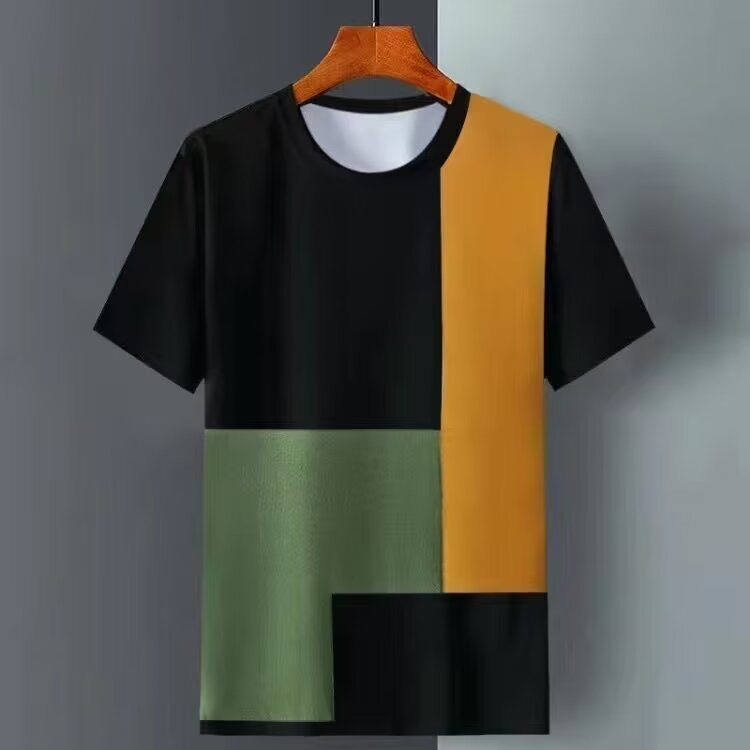 T-shirt en soie de glace courte d'été Hommes