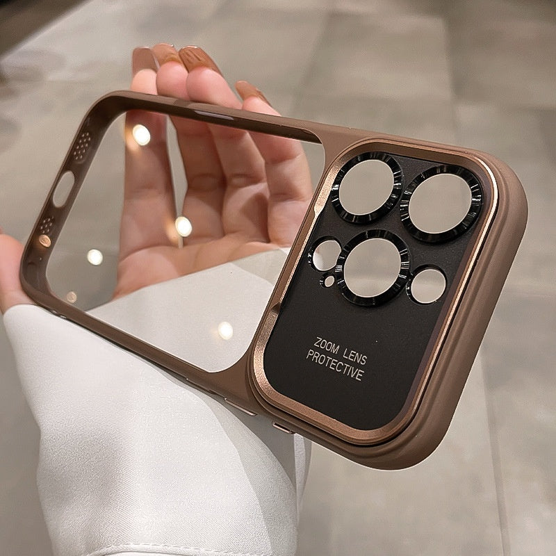 Étui de téléphone à grande vue entièrement inclus avec un bouton de fermeture de caméra intégré