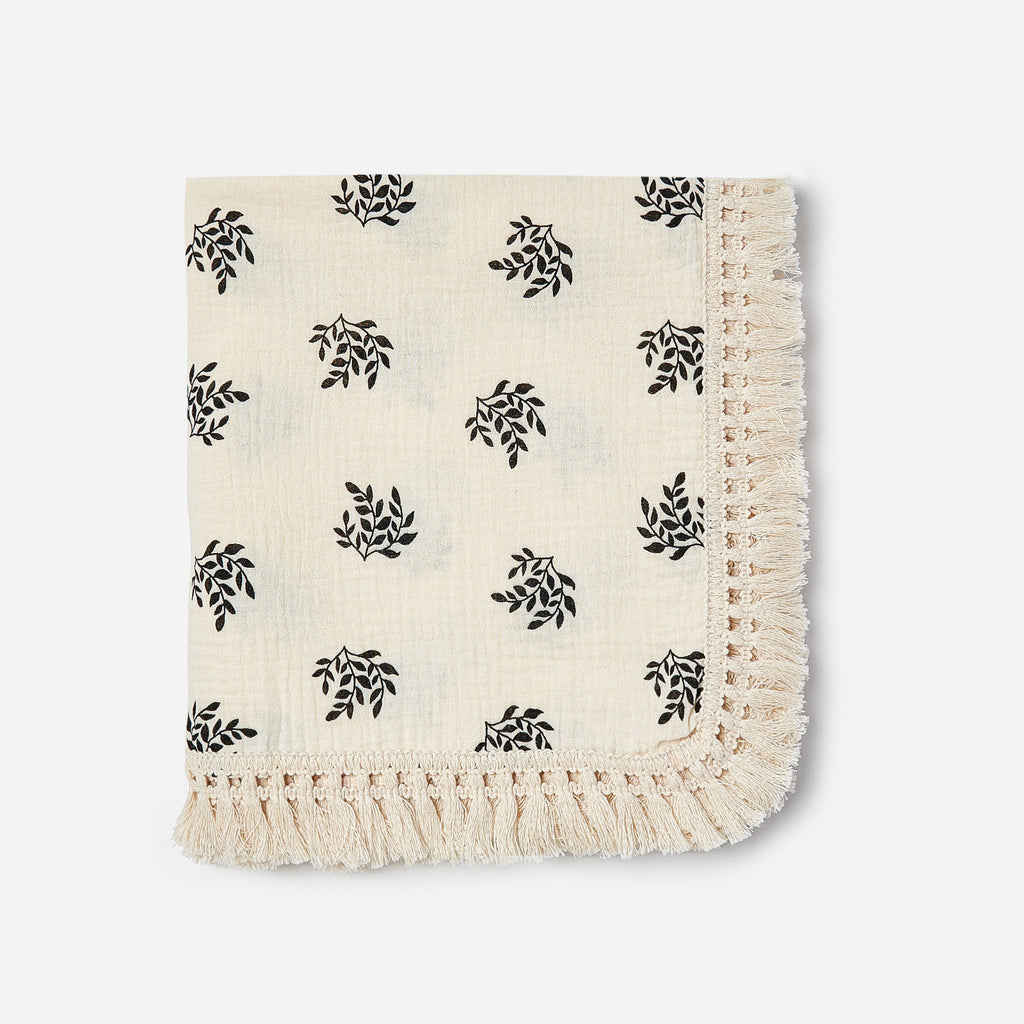 Crêpe de coton imprimé Couverture en tassel