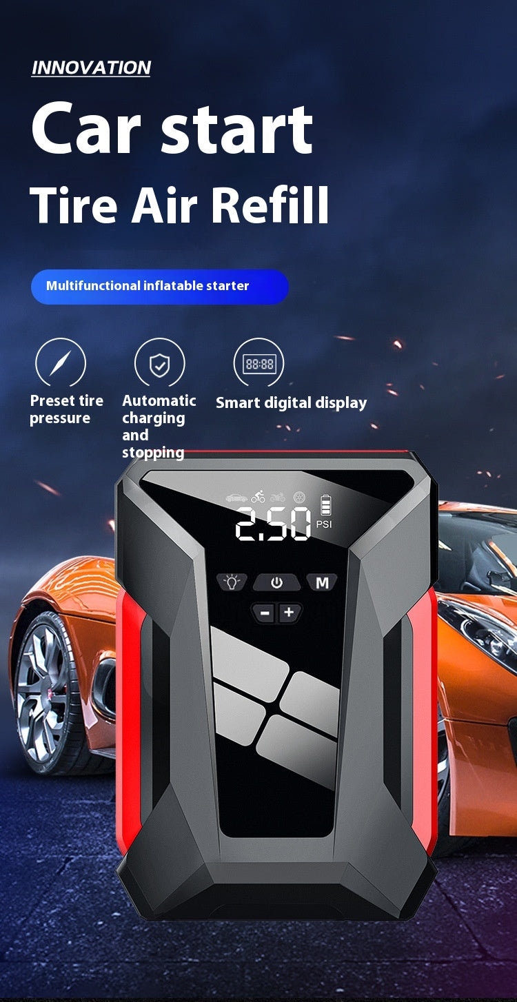 Auto Power Bank Alimentation d'urgence de démarrage Machine tout-en-un gonflable 12V