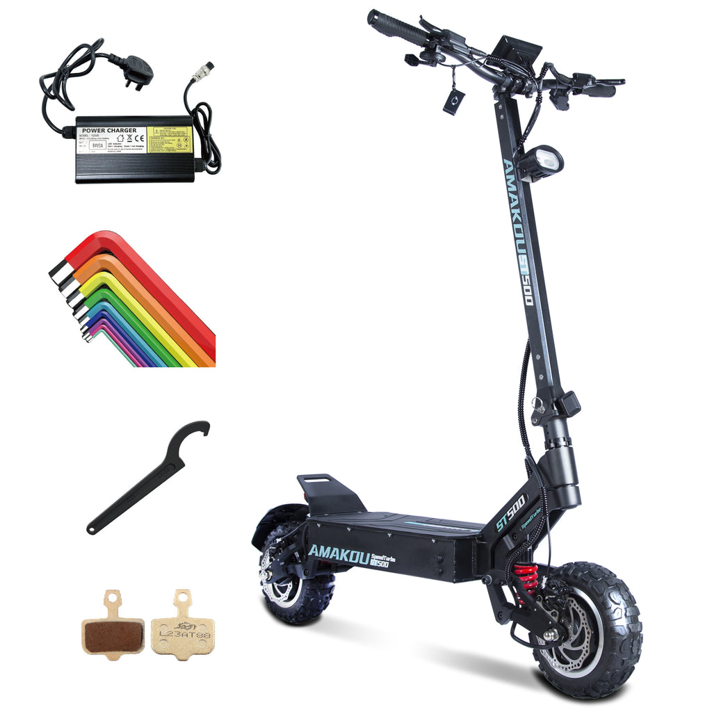 X7 alliage d'aluminium noir 80-100kmph 4500W double moteur scooter électrique