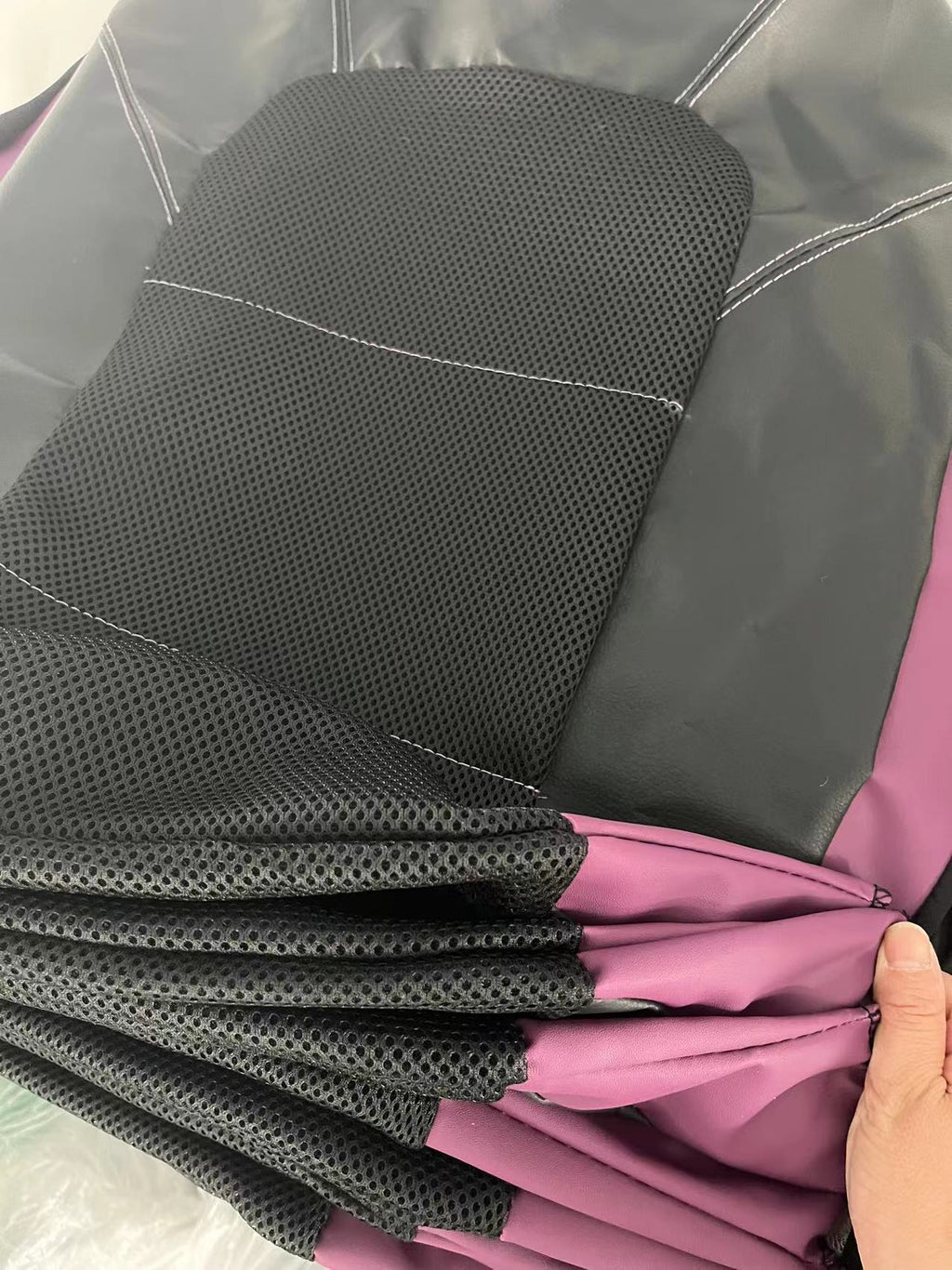 Siège de voiture Couverture Sandwich Stitching Pu cuir