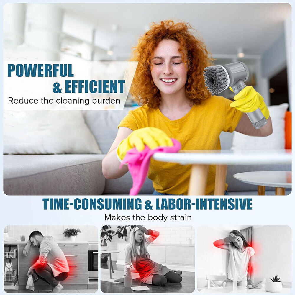 Brosse de nettoyage électrique rechargeable sans fil Spin Scrubber Turbo Scrub Cleaner