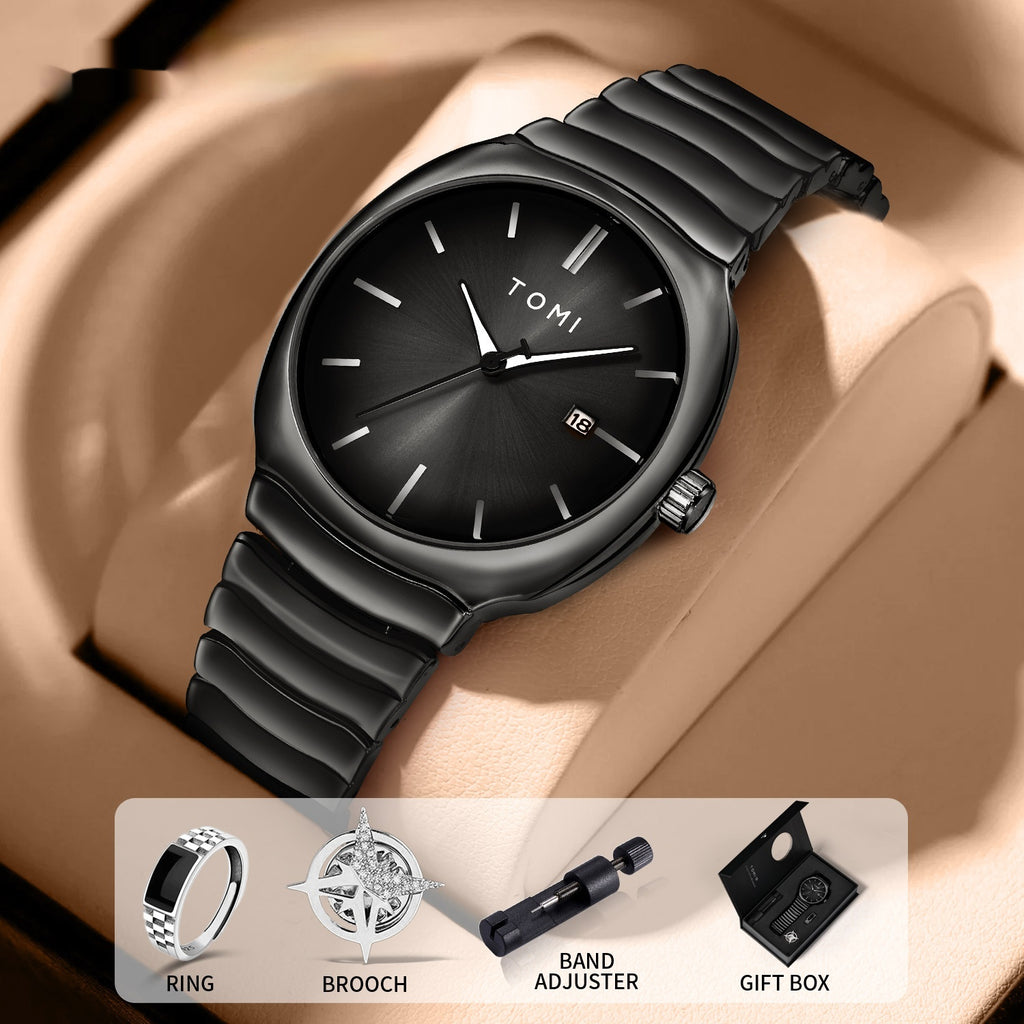 Montre Quartz d'affaires simple et élégante pour hommes