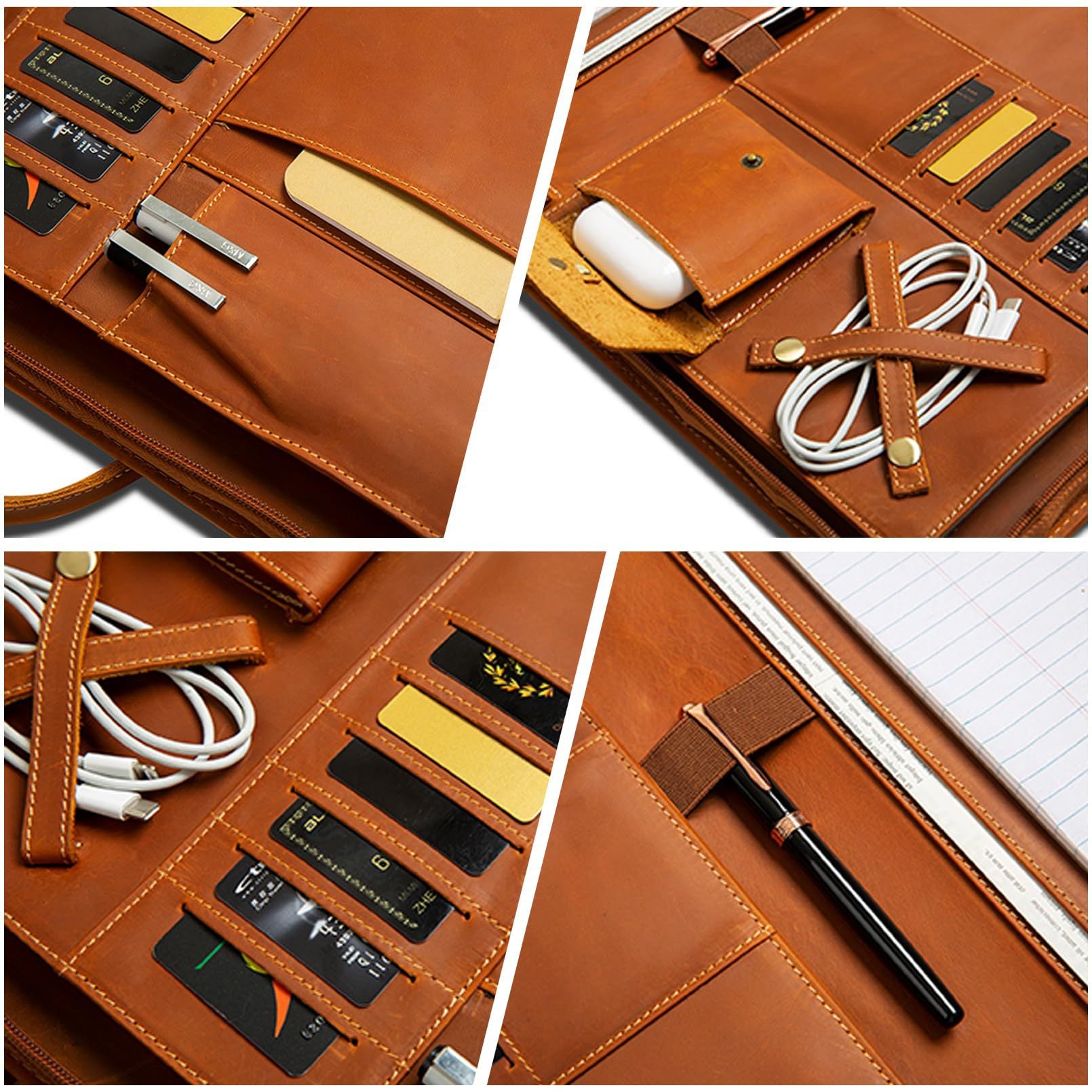 Porte-monnaie vintage en cuir de cheval crazy grin