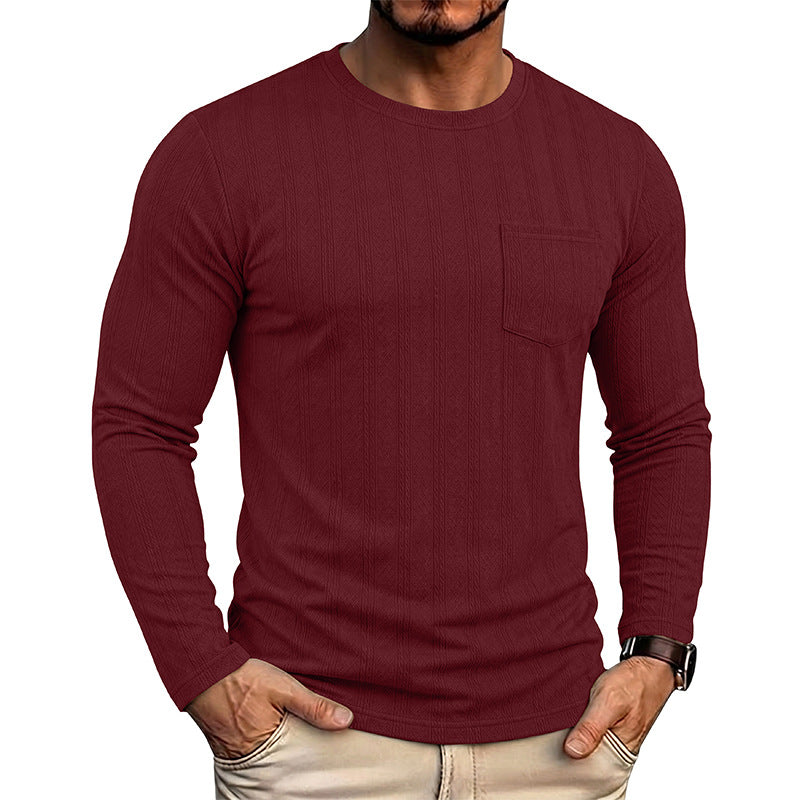 Manches longues Homme Col d'équipage Jacquard Pull à mailles