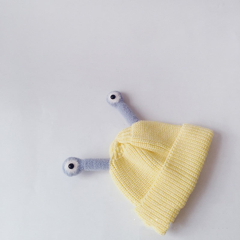 Pure Color Korean Version Ins va appeler la grenouille chapeaux tricotés enfants