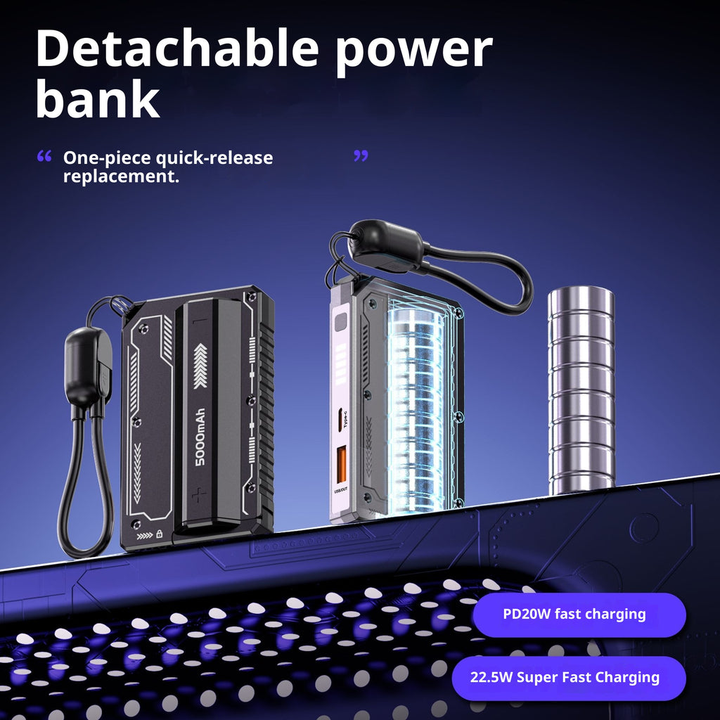Détachable Mobile Power Cylinder Cell Mini Style Type de séparation élastique Power Bank