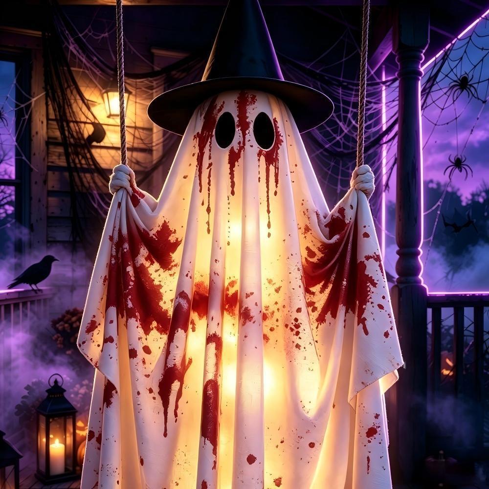 Bloody Witch Swing Ghost mignon Glowing Ghost ornement suspendu