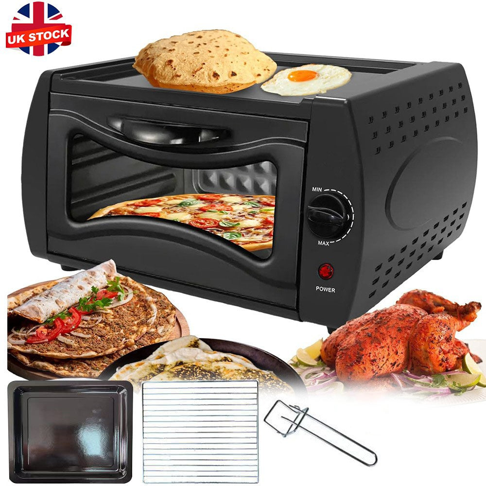 2100W Mini Four Chapati Roti Lahmacun Manakish Pizza Naan Bread Maker UK