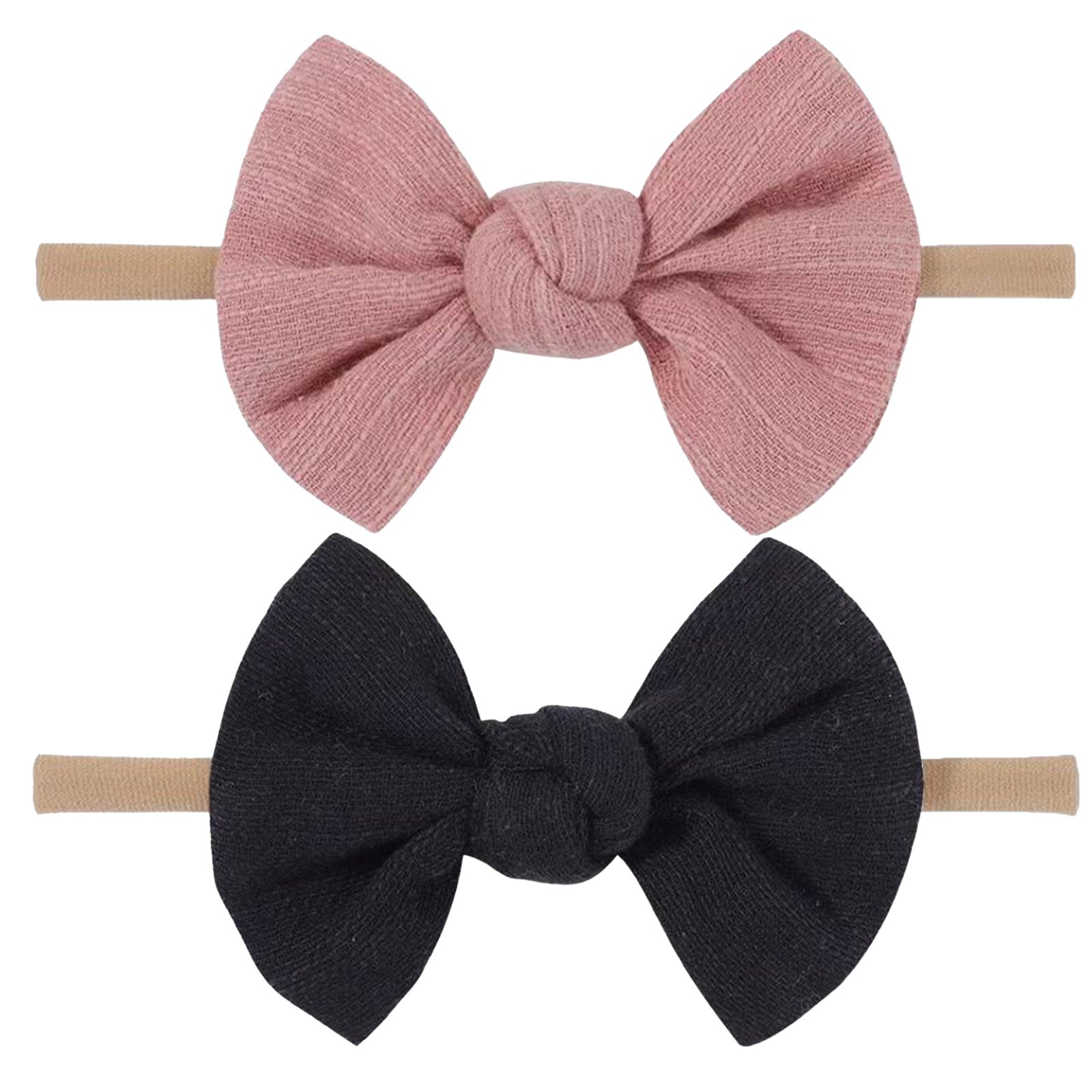 Bandes de tête douces Bébé filles Nylon Bande de tête avec cheveux Bow bandes de cheveux Accessoires pour cheveux pour Newb