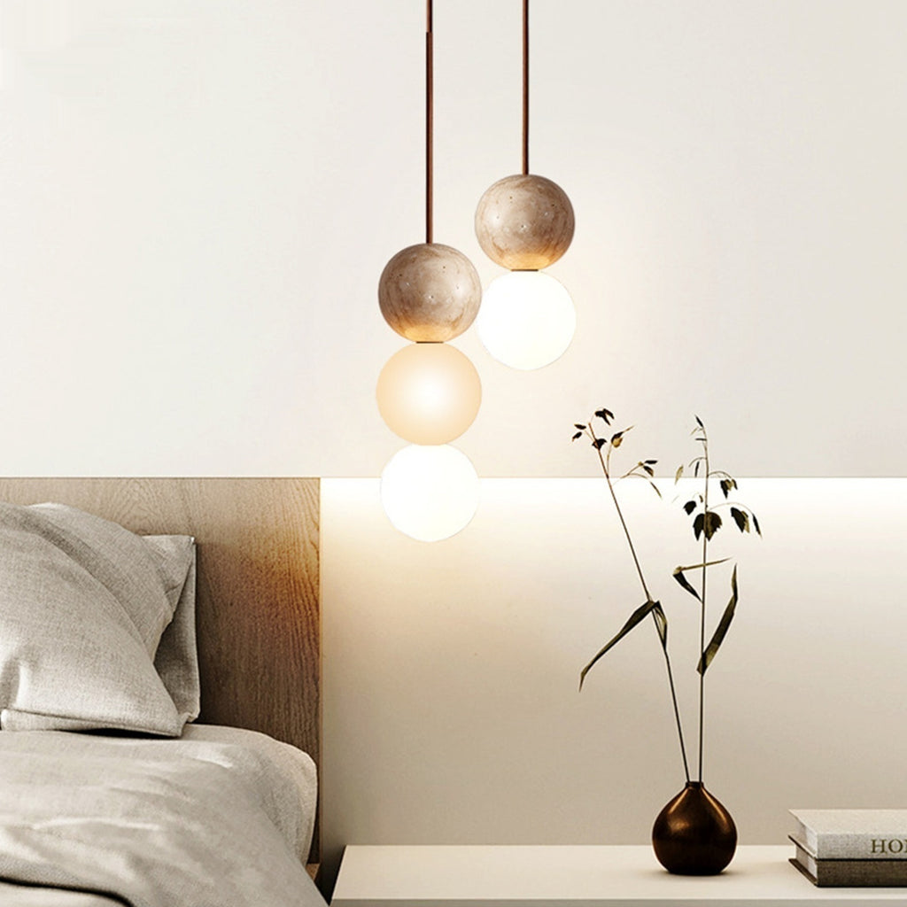Retro Jaune Cave Stone Chandelier