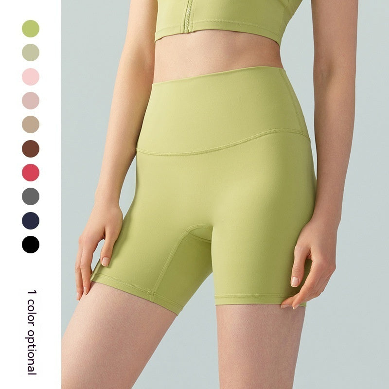 Lycra Yoga Tight Shorts Femme Été Haute Élastique Hip Lifting Quatre Points Cyclisme Pantalon
