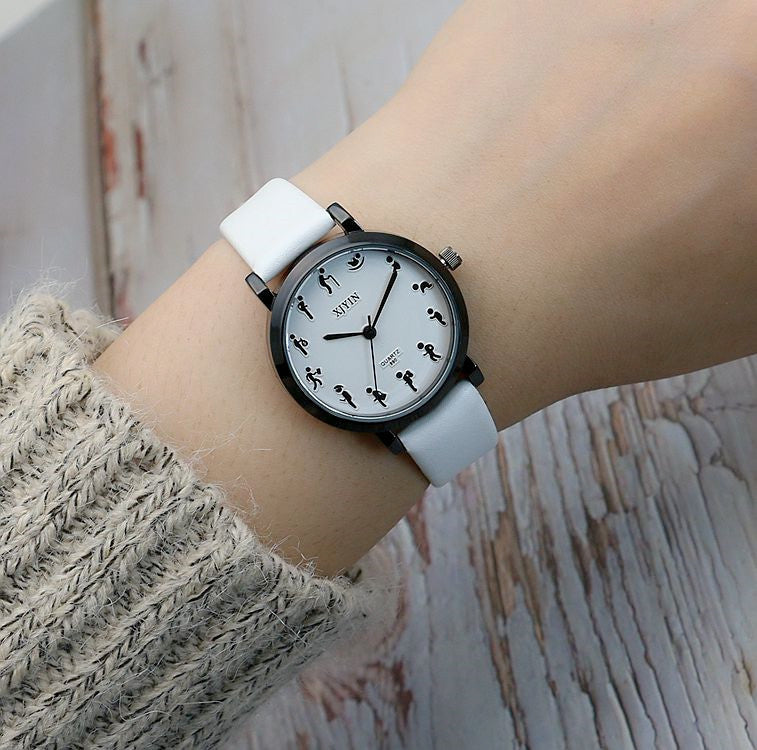 Mori Personality Scale Quartz Montres Mode Petit Kit Hommes et Femmes